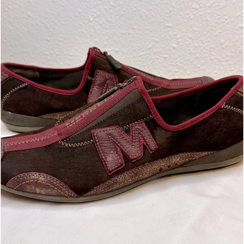 Merrell- Barrado Gold  embellished Nubuck Leather Performance Athletic Trainers